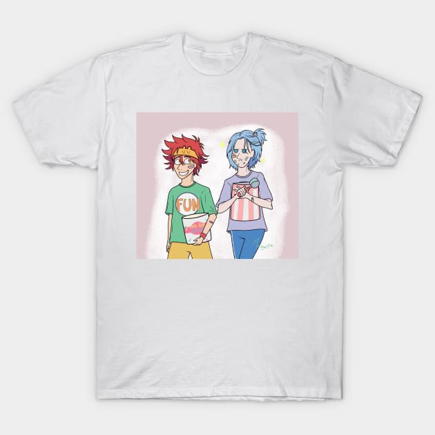 Reki and Langa eating ice cream (Spoon 2Di Fanart) T-Shirt by MariangelP